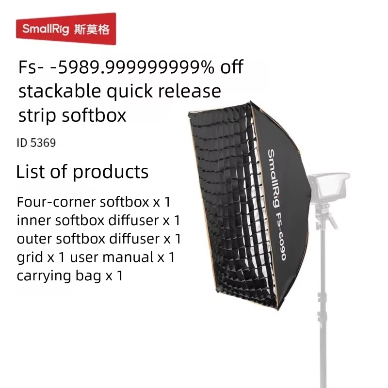 Softbox Portable Strip - SmallRig Bowens Mount Softbox, draagbare opvouwbare