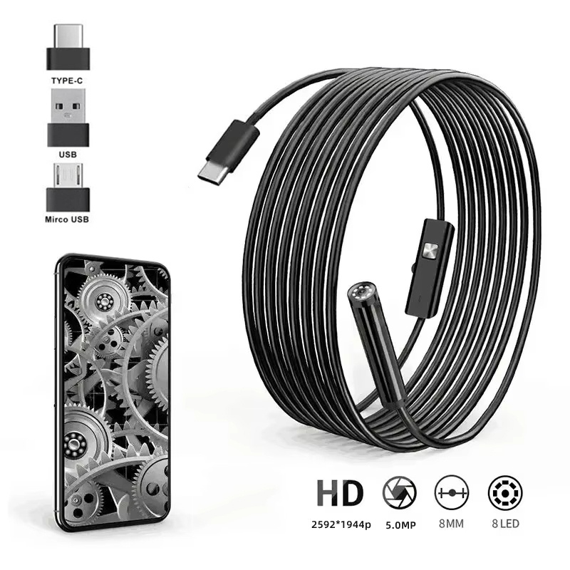 Photography Lighting Indoor - 5,5 mm USB/Type C-endoscoop voor Android