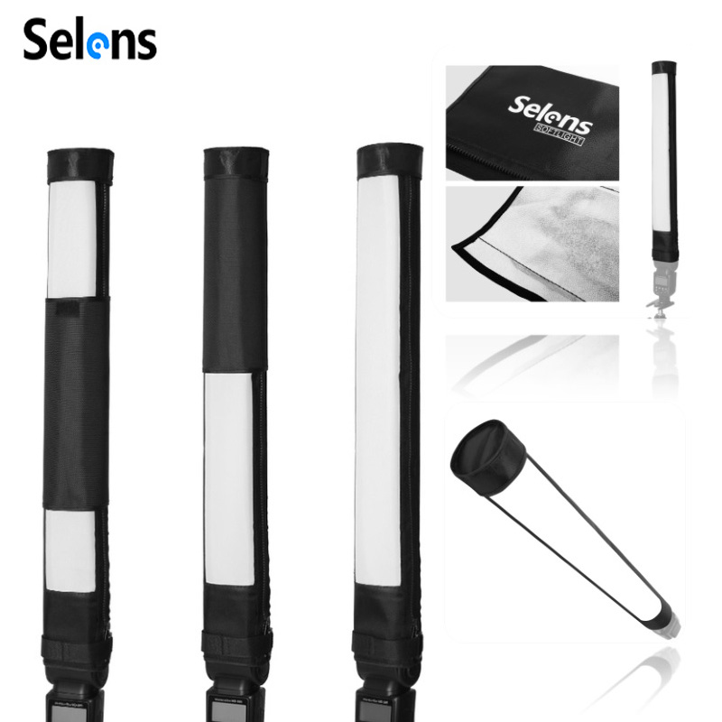 Softbox Portable Strip - Selens Draagbare Flitsschoen Flash Strip Diffuser