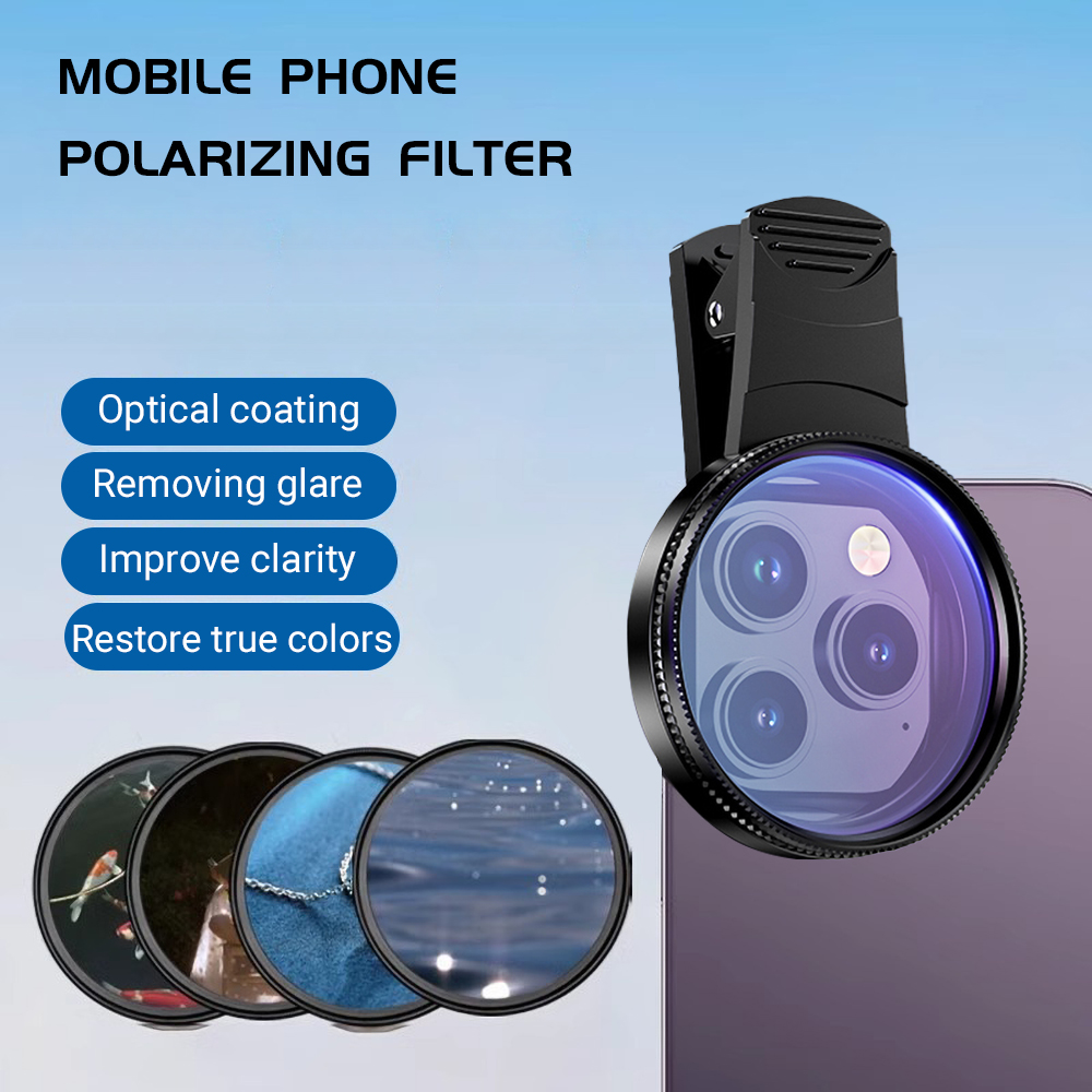 Photography Lighting Beginners - 52 mm clip-on smartphone-camerafilterset CPL polarisatiefilter