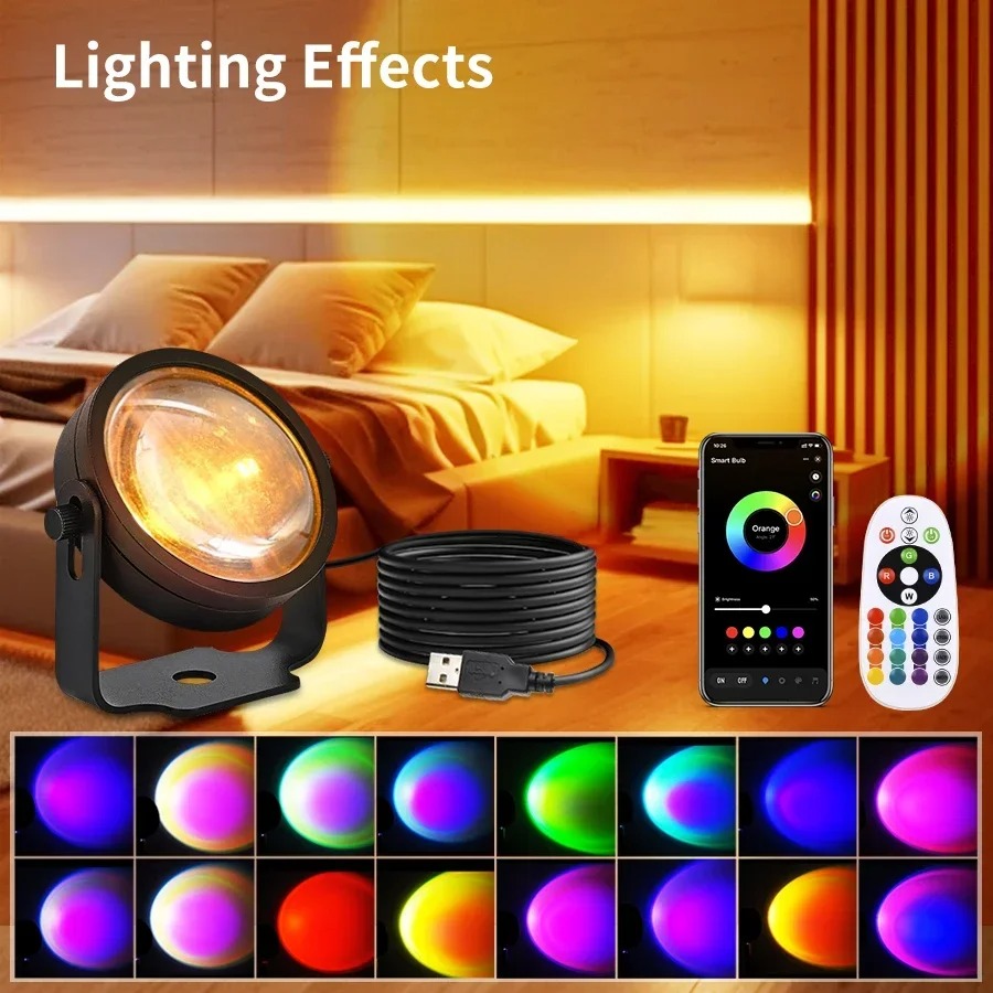 Photography Lighting Diy - Slimme LED Zonsondergang Projectorlamp Tuya WiFi