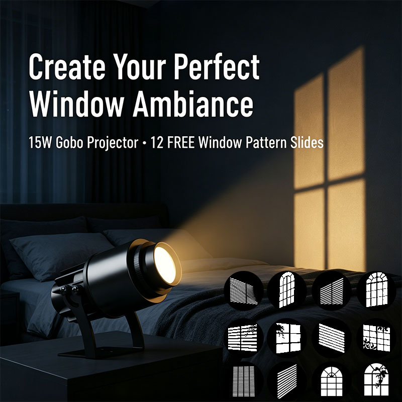 Photography Lighting No Shadows - Window Gobo Projector Light 12 schijven