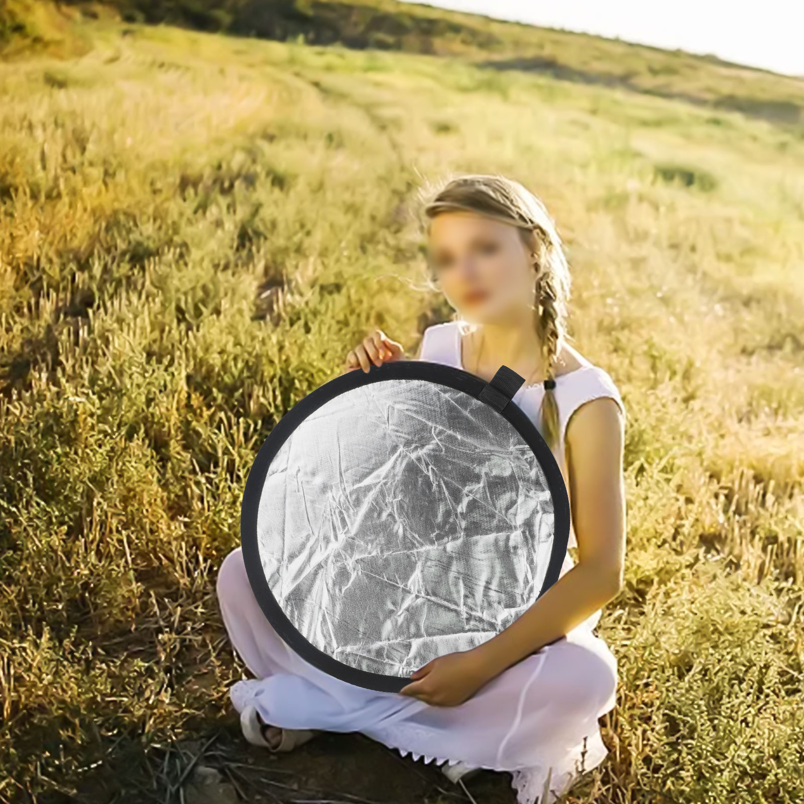 Reflector Disc Silver - 5-in-1 draagbare fotografie-reflector met goud, zilver,