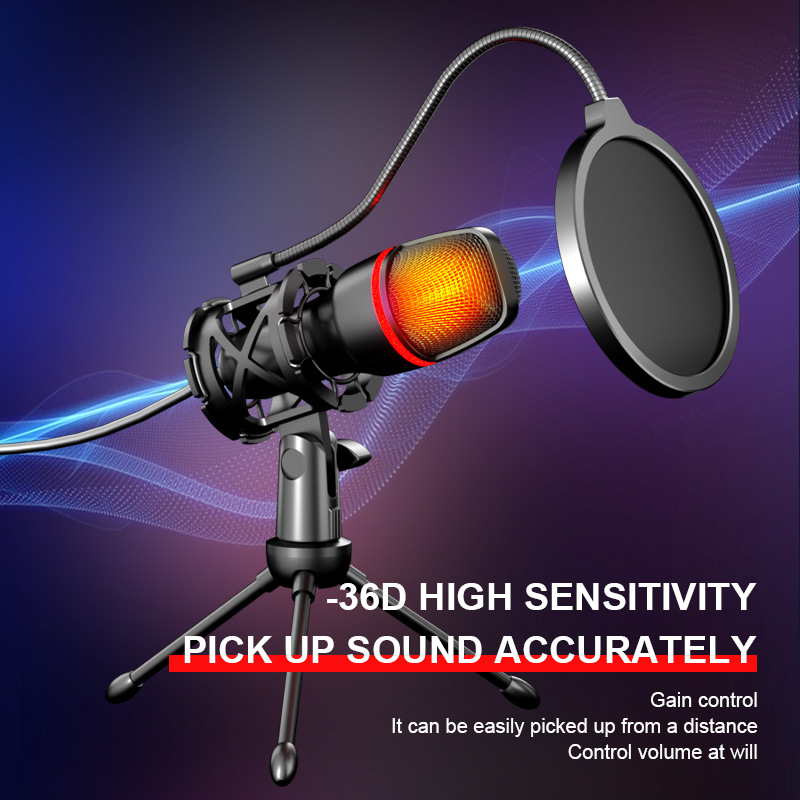 Photography Lighting Uk - Professionele gaming USB cardioïde condensatormicrofoonset met