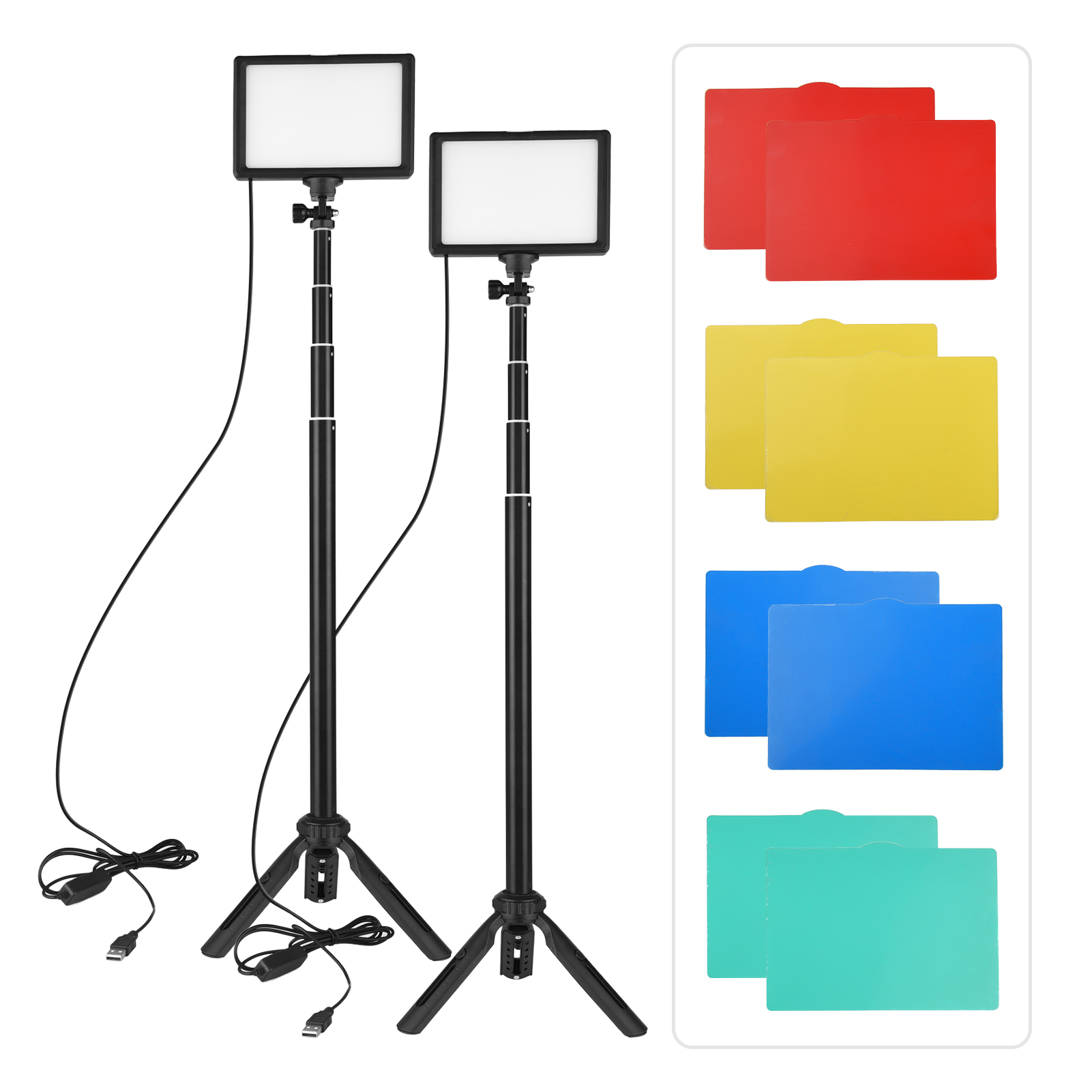 Photography Lighting Uk - Andoer 2 Stuks Led Video Light