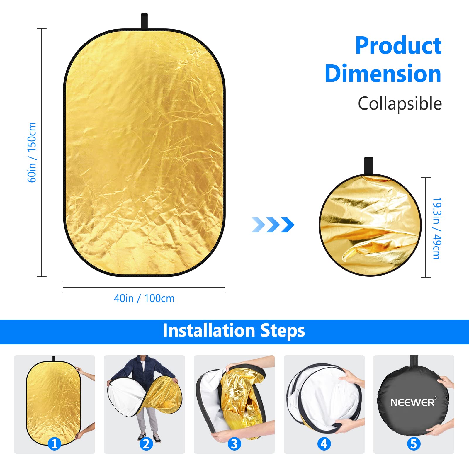 NEEWER Lichtreflectoren voor f - Reflector Disc Silver recensie en prijs