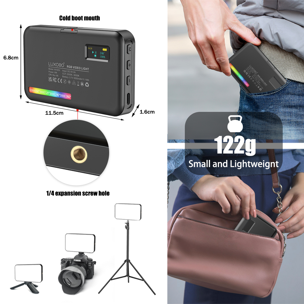 LUXCEO V10 PRO Videolicht RGB- - Video Light Panel Led recensie en prijs