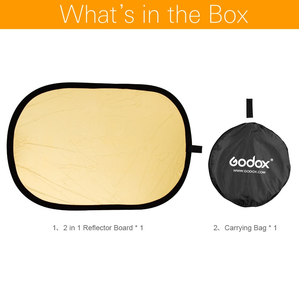 Godox 2in1 150x200cm Goud en Z - Reflector Disc Silver recensie en prijs