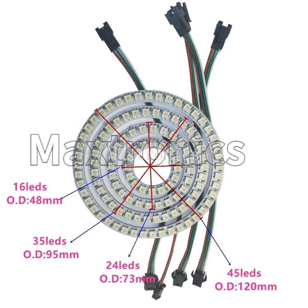 FCOB WS2812B RGB Led Ring 18/3 - Led Ring Light 18 recensie en prijs