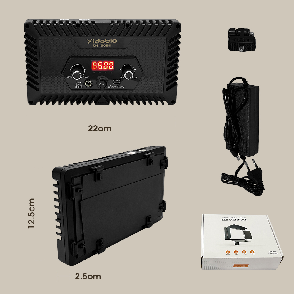 Draagbare Videolamp DS60BI Fot - Photography Lighting Uk recensie en prijs