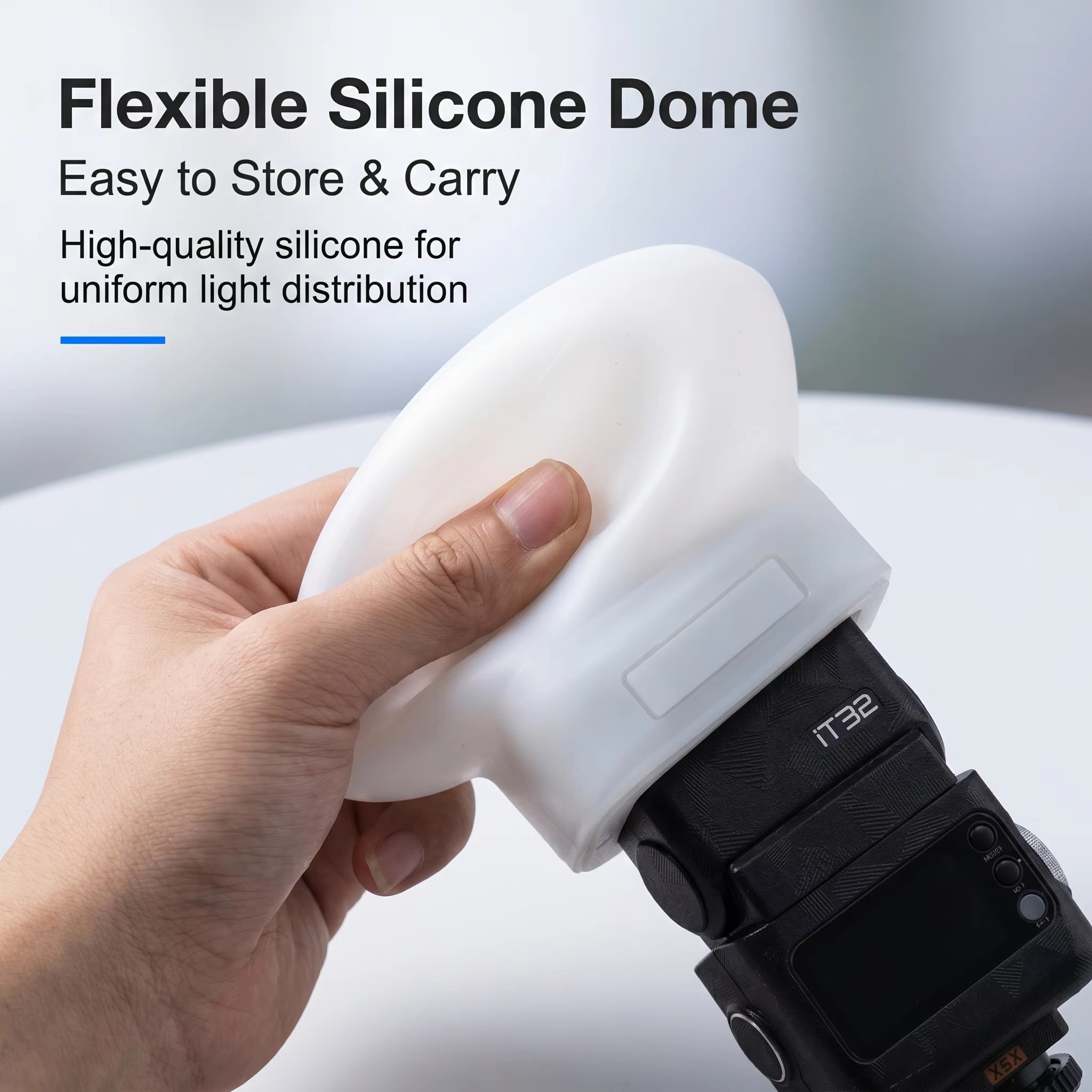 Siliconen flitsdiffuserkap com - Photography Lighting No Shadows recensie en prijs