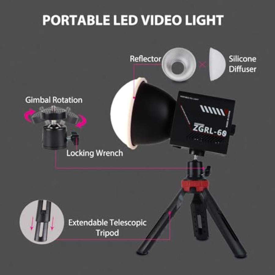 60W COB LED-videolamp Handheld - Photography Lighting Color recensie en prijs