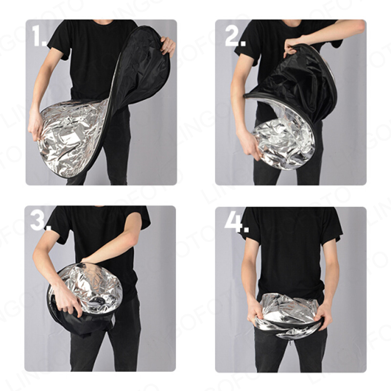 2 in 1, 40 cm opvouwbare ronde - Reflector Disc Silver recensie en prijs