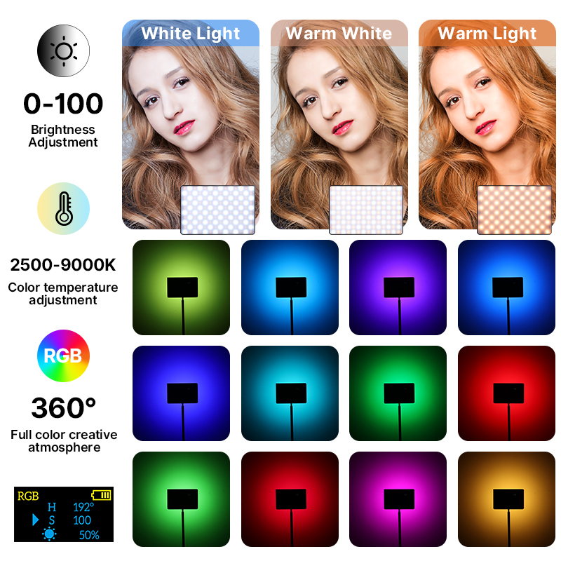 Ulanzi lt003 15w rgb video lic - Video Light Panel Led recensie en prijs