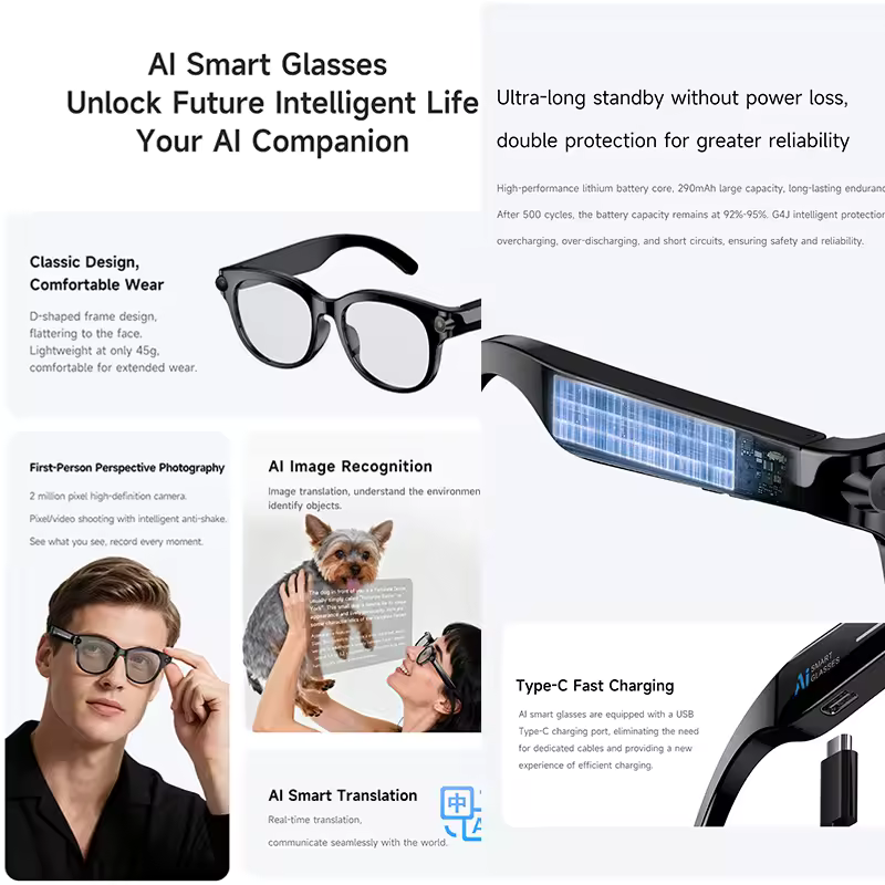 M89-S AI Smart Glasses uitgeru - Photography Lighting Indoor recensie en prijs