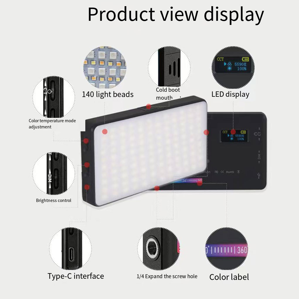 RGB-modi Mini Spotlight Invull - Photography Lighting Color recensie en prijs