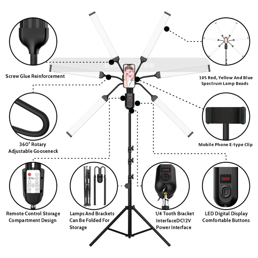 Dual Head / Quad Head / Hex He - Photography Lighting No Shadows recensie en prijs