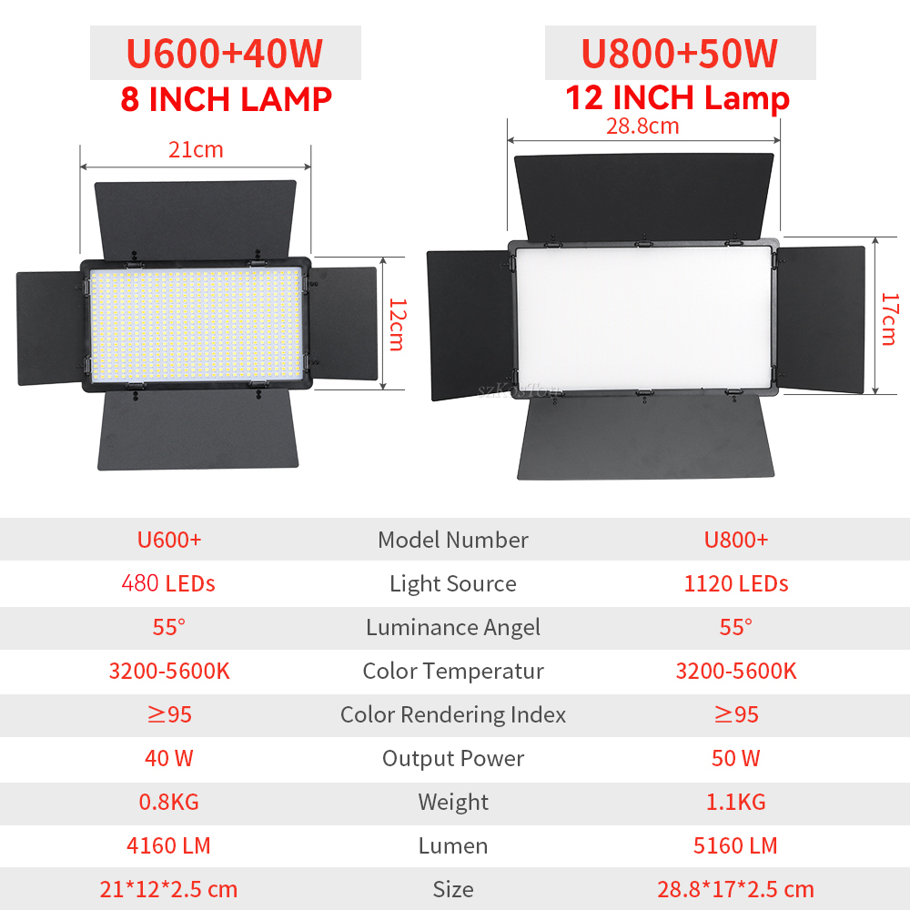 U800 U600 Led Foto Studio Vide - Video Light Panel Led recensie en prijs